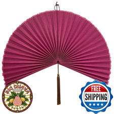 ChumDecor Fan Wall Decor Large Bamboo Fan Wall Art Boho Hanging Headboard Decora