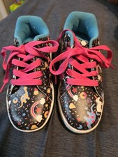 Heelys Youth Size 1 Roller Shoes Unicorn Rainbow Pink Laces Wheels Included