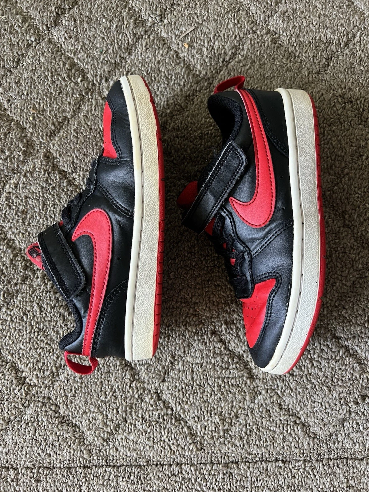 Nike Court Borough Low 2 colori 'Nero Rosso' bambino taglia 1 5 anni