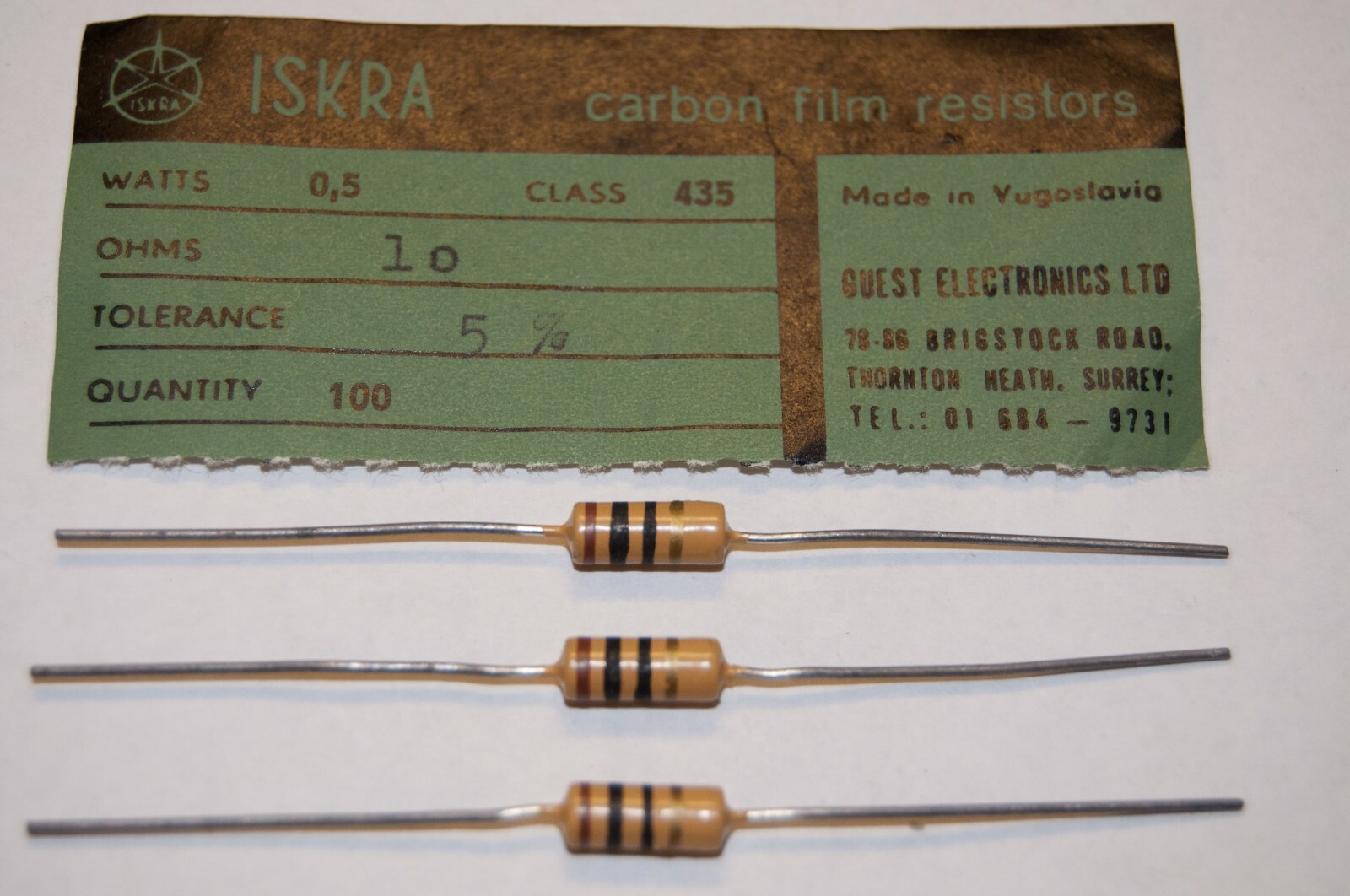 10 Pz Resistenze 100 Kohm 2W 5% - 10 Pezzi Resistenza 100Kohm 100K - Foto 5