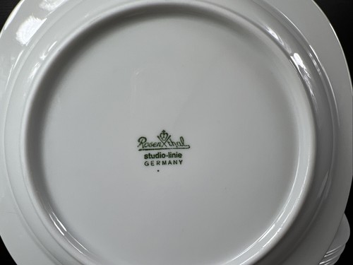 6 Rosenthal Germany Lanka Suomi White Rimmed Bread Plates Silver Trim - Picture 14 of 15