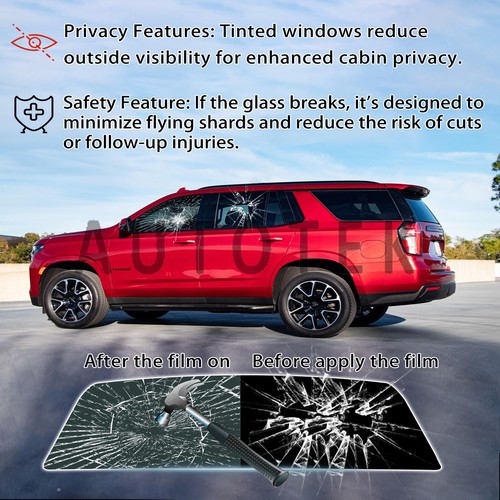 PreCut Film Front Two Door Windows Tint For Ford Mustang Coupe 1999-2004 - Picture 9 of 11