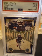 2022 Panini Legacy /50 #143 Malik Willis RC Blue Rookie Card Titans PSA 9