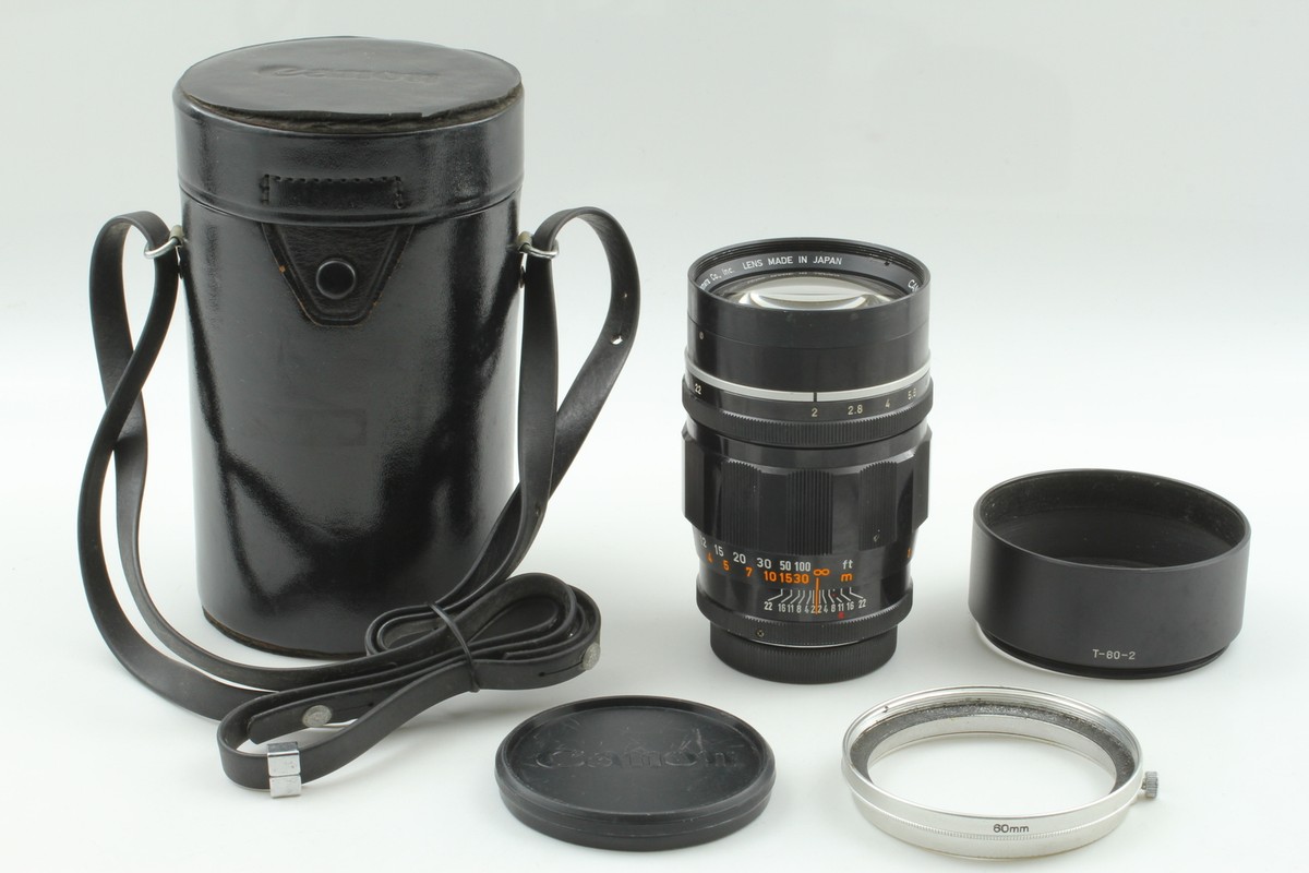 キヤノン Canon 100mm F2 ライカ L39 マウント レザーケース付
