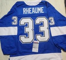Manon Rheaume signed Custom signed Jersey auto autograph certified JSA size XL