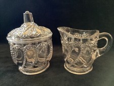 EAPG - Unknown maker - "Beaded Swirl, Variant" child's sugar  creamer