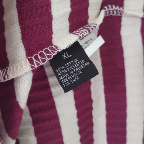 Super Massive Tank Top Mens XL Red White Striped Sleeveless Pullover - Picture 4 of 7