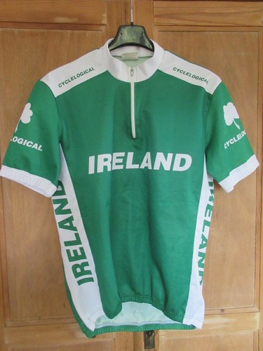 Maillot cycliste vert TOUR of IRELAND IRLANDE shirt jersey DE MARCHI maglia M