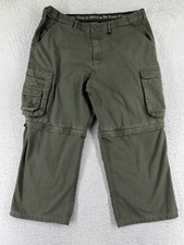 Boy Scouts Pants Adult 38 Green Classic Cargo Convertible Uniform Pant 35x24