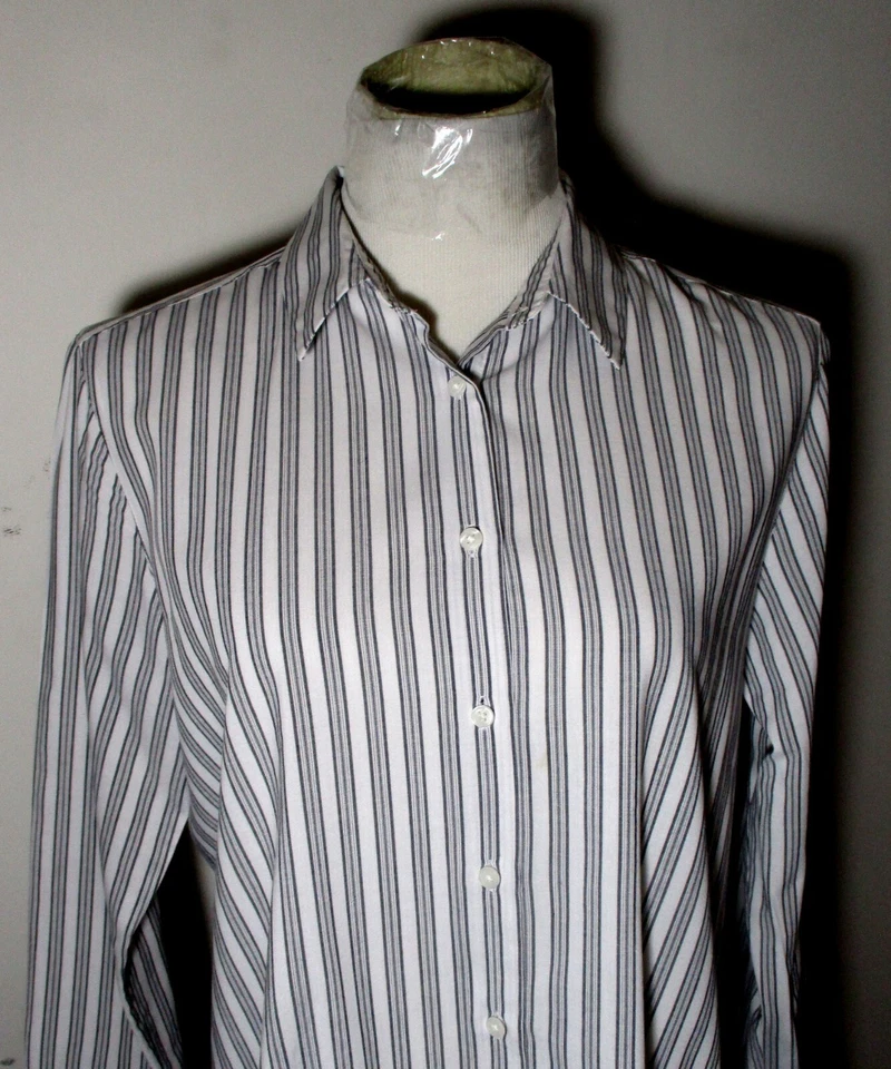 Blusa UNI QLO Gris Blanco Manga Larga Talla S Foto 2 de 4