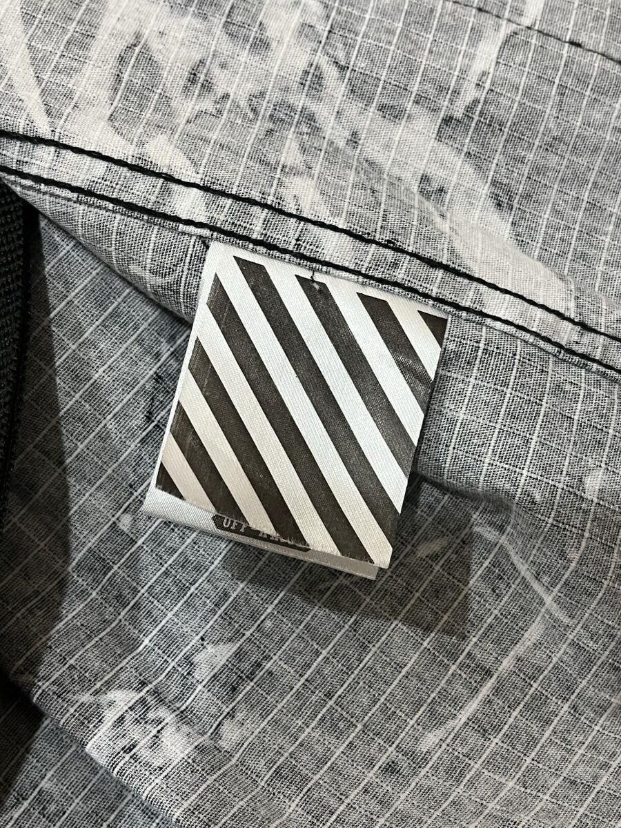 Off-White Virgil Abloh Size Large Black White Marble Print Off-White Virgil Abloh Size Large Black White Marble Print