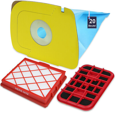 Angebot Filterset + 20 Staubsaugerbeutel geeignet für LUX 1 Royal D 820