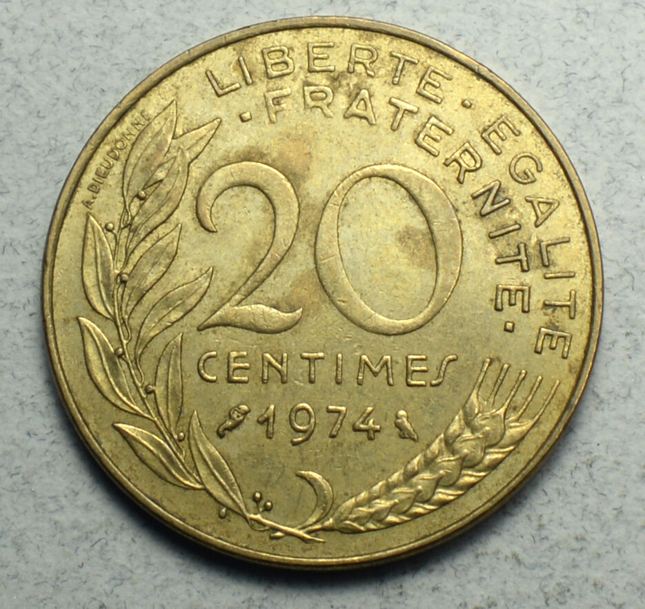 France 20 Centimes 1974 KM#930 Europe Coin | eBay