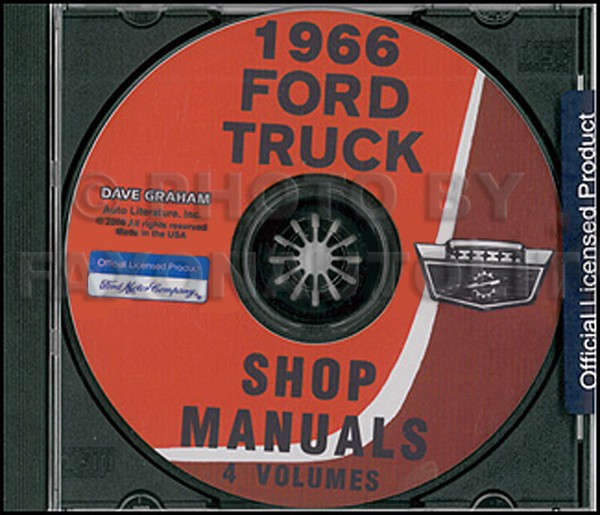 1966 Ford Truck Werkstatt-Handbuch CD Pickup F100 F250 F350 F500-F1100 Reparatur-image