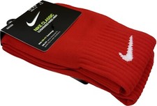 Nike Classic Adult Red Knee High Nylon Dri-Fit Cushion Logo Soccer Socks S 4-6