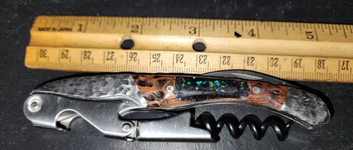 1 Pc Abalone Customized Waiter/Bartender Corkscrew Wine Opener-WOW! - Picture 3 of 5