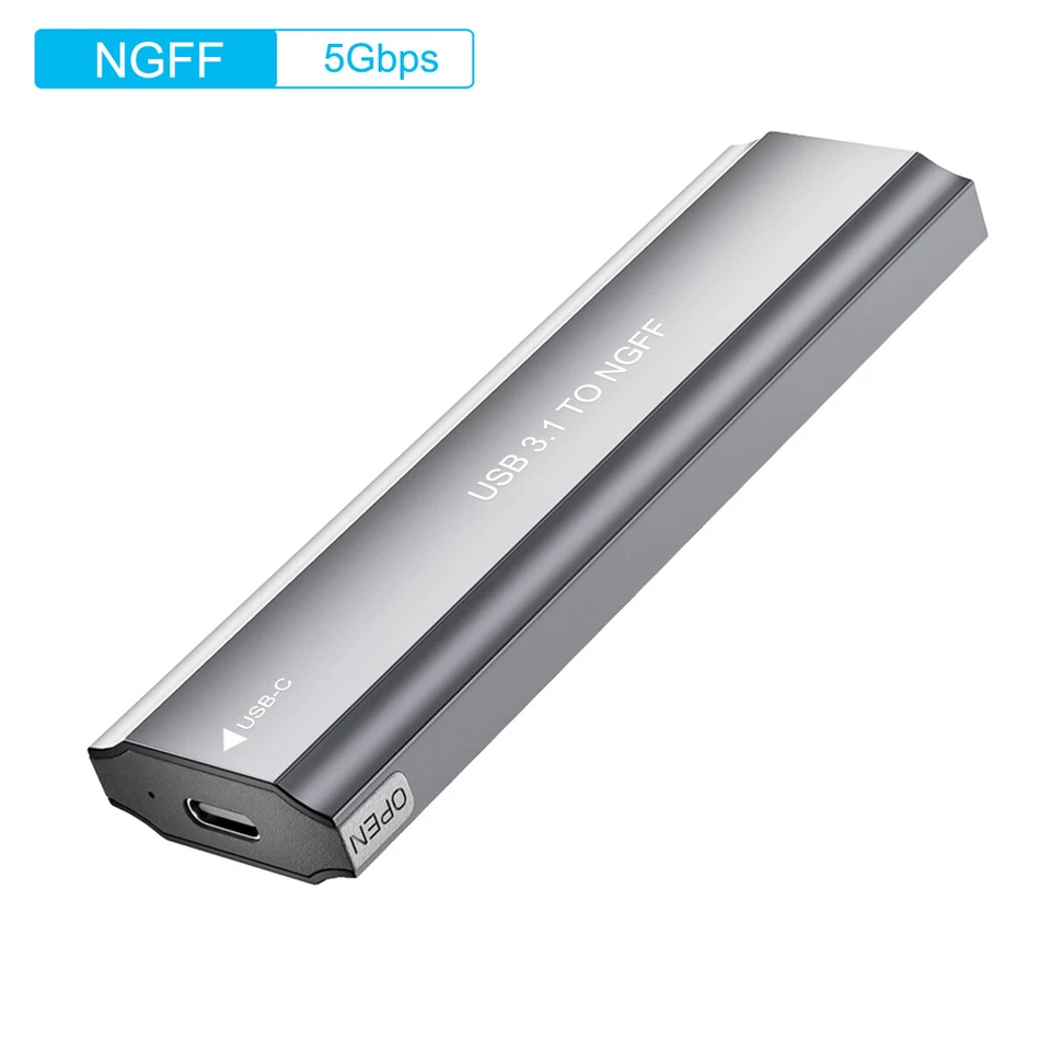 M.2 NGFF NVME SSD SATA to USB 3.1 Type-C Enclosure Case Converter Adapter UASP