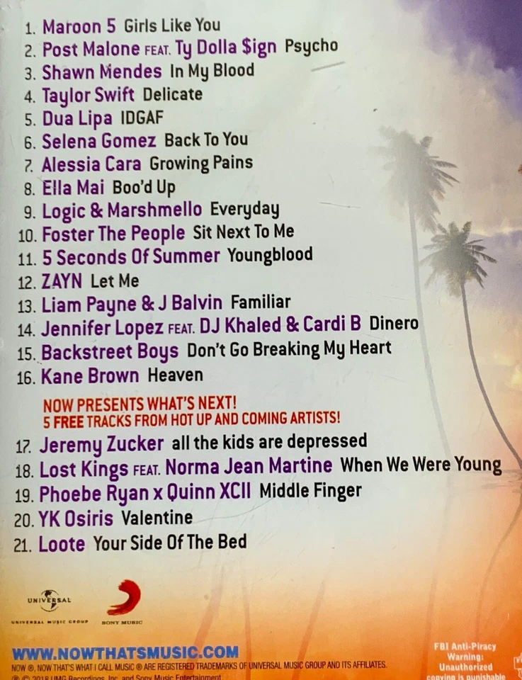 Now That's What I Call Music! 67 by Various Artists (CD, 2018 NEW Factory SEALED Foto 3 de 3