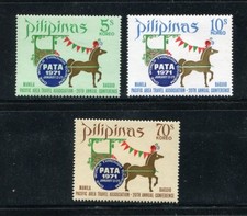 Philippines 1083-1085, MNH Pacific Travel Association, 1971. Horse. 