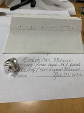 sterling unisex dome type ring Mexico ca.1960  14.1 granms Cool Size 8