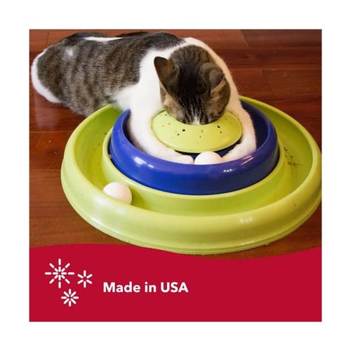 Bergan Catnip Hurricane Cat Toy Green/Blue, 16" - Picture 7 of 8
