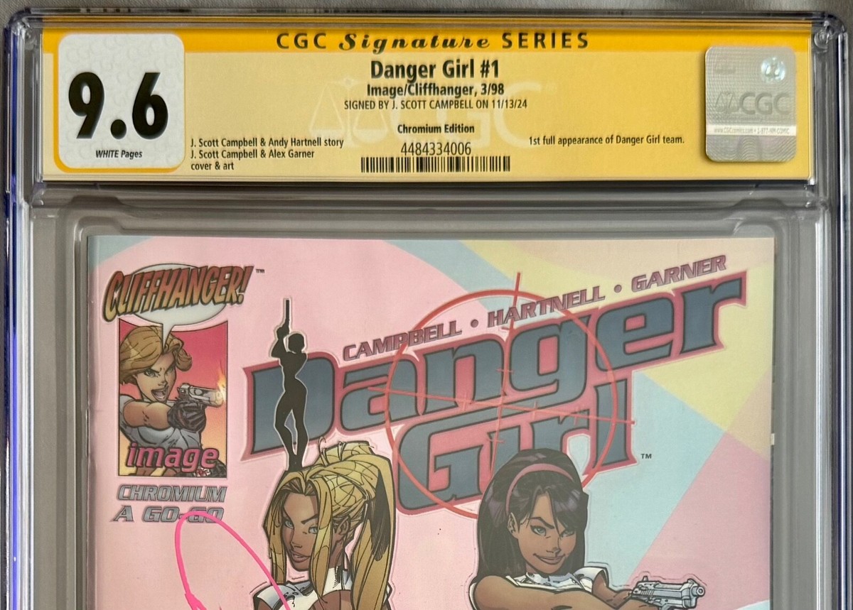 Danger Girl 1997 Gold Foil サイン入り Danger Girl 1997 Gold Foil