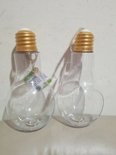 2 x Plastic Hanging Light Bulb Terrarium for DIY Project 7 inch