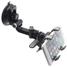 For iPhone  XS 11 12 13 Pro Max Dash Car Mount Windshield Holder Cradle Swivel
