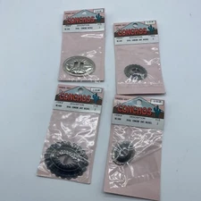 Slotted Western Oval Silver Tone Crafts Leathercrafts Conchos New In Package