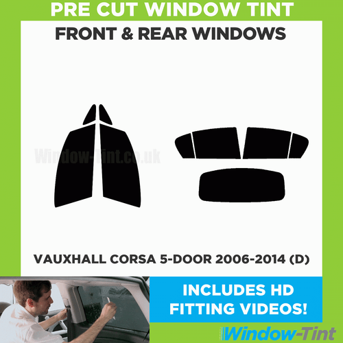 For Vauxhall Corsa 5-door 2006-14 (D) Full Pre Cut Window Tint Front & Rear Opel - Picture 2 of 10