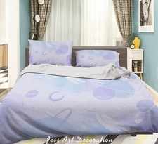 3D The Earth Moon Star Purple Quilt Cover Set Duvet Cover Bedding Pillowcases