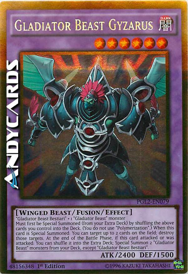 Yu-Gi-Oh! Gladiator Beast Gyzarus (PGL2-EN079) – Gold Rare Sammelkarte
