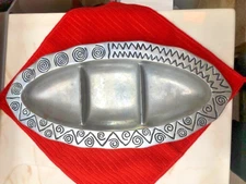 Wilton Armetale, "Reggae" Oblong, Divided, Serving Dish, Excellent Condition