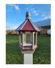 Amish Bird Feeder Handmade Poly Lumber Weather Resistant - Premium Feeding Tube