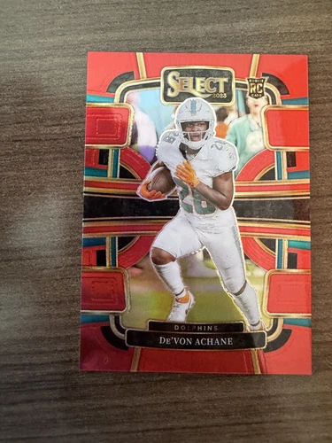 2023 Panini Select De'Von Achane Base Concourse Red Prizm Rookie RC #40/99