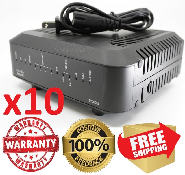 Lot x10 Cisco DPQ3925 WiFi Cable Modem * DOCSIS 3.0