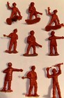 Marx Style Vintage Plastic Firemen Firefighter Rescue Figures Lot of 9 — photo 1