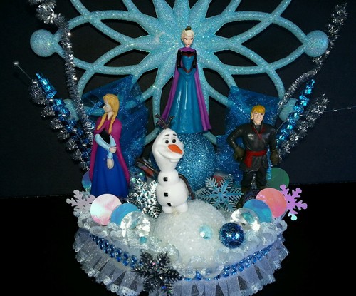 inspired Disney Frozen princess Anna & Elsa cake topper centerpiece decoration - Picture 3 of 11