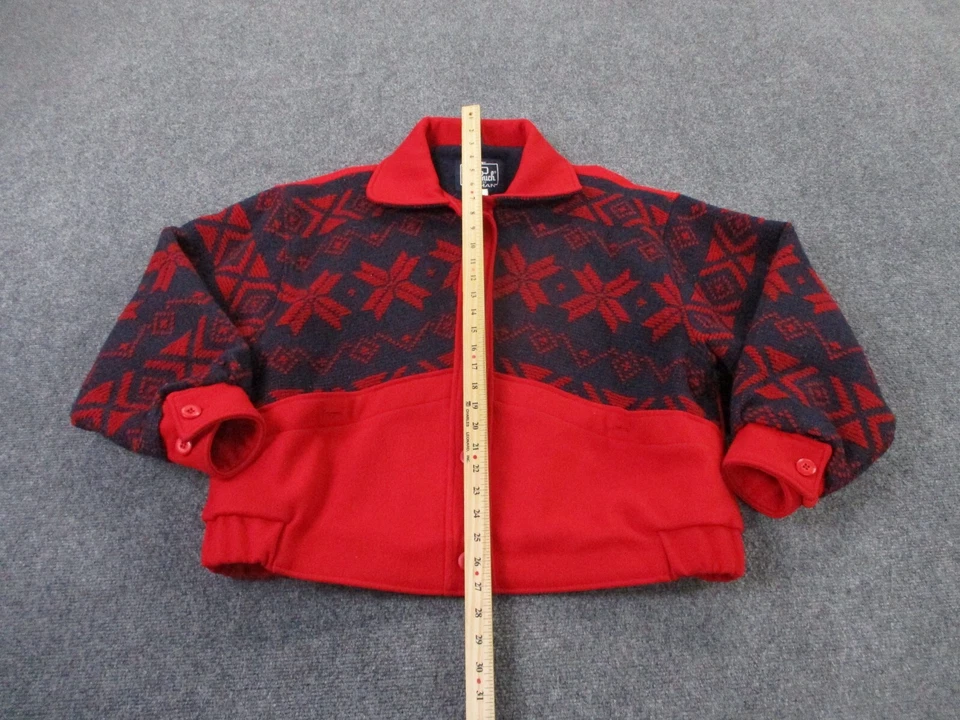 Vintage Woolrich Jacket Women L 80s Snowflake Wool Barn Coat Work Outdoor Heavy - Image 3 of 4