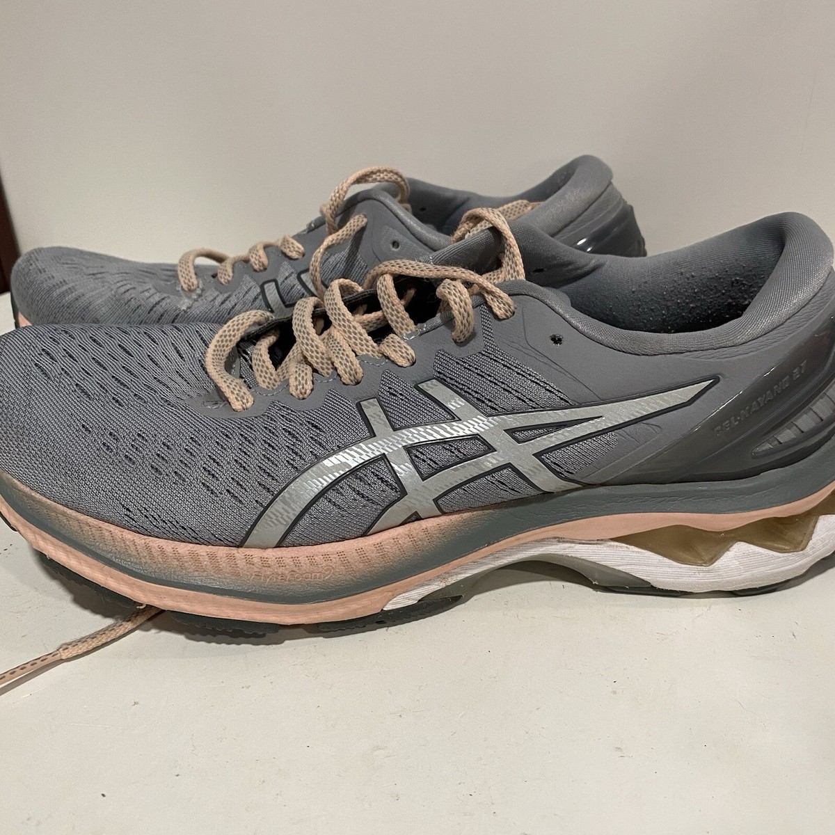 ASICS Gel-Kayano 27 Women’s Size Running Shoes Sheet Rock Pure Silver  Grey