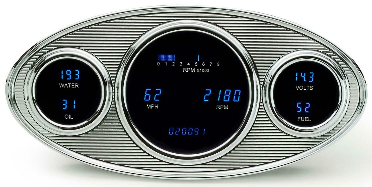 DAKOTA DIGITAL 3 Hole Retro Tech Instrument System RET-2001-S