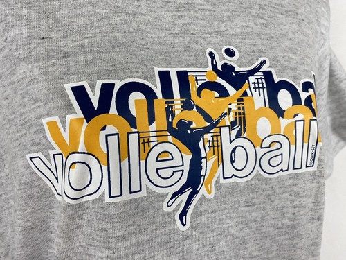Vintage Gray Volleyball T-shirt Russell Athletic 80s NWOT Crew Blank Womens - Picture 7 of 12