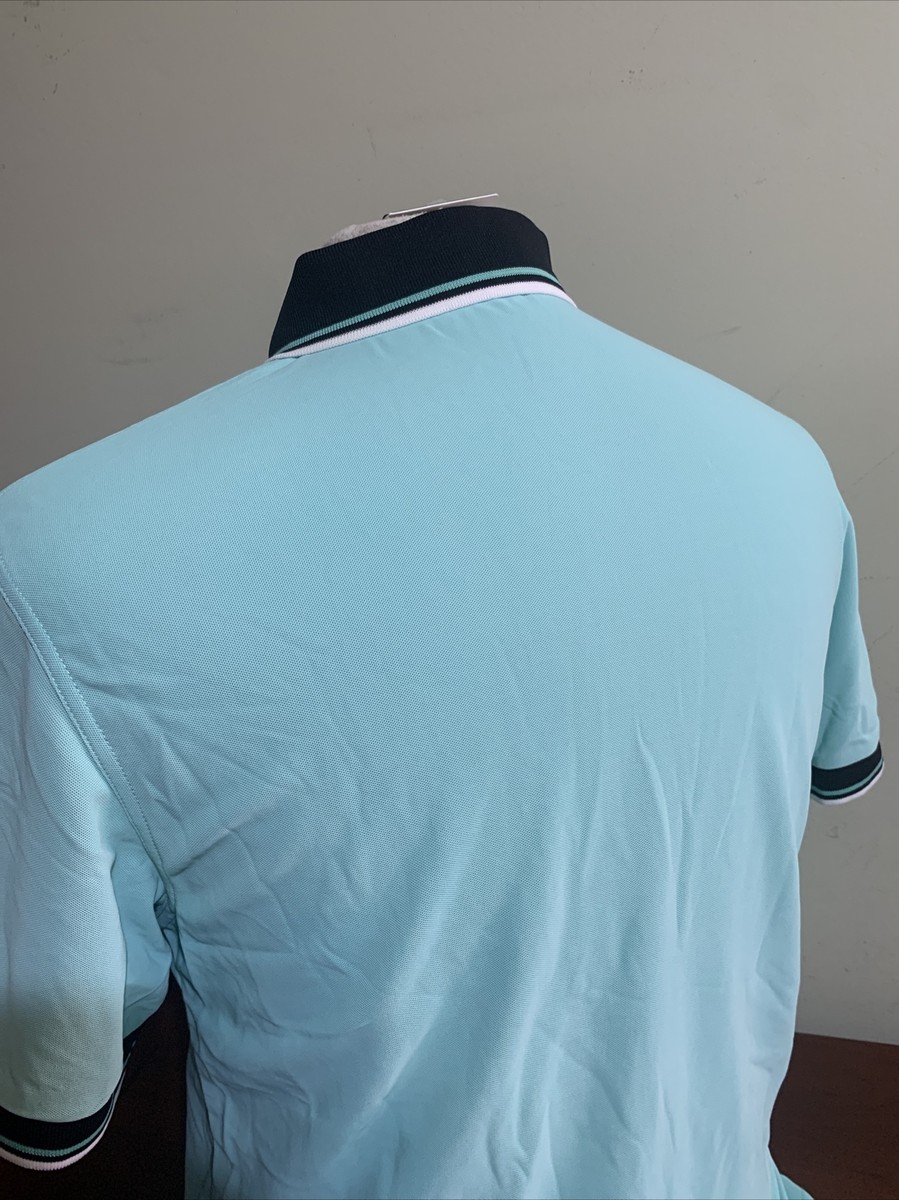 Golfino Men's Medium Pique Golf Polo Shirt Seafoam Green Golfino Men's Medium Pique Golf Polo Shirt Seafoam Green