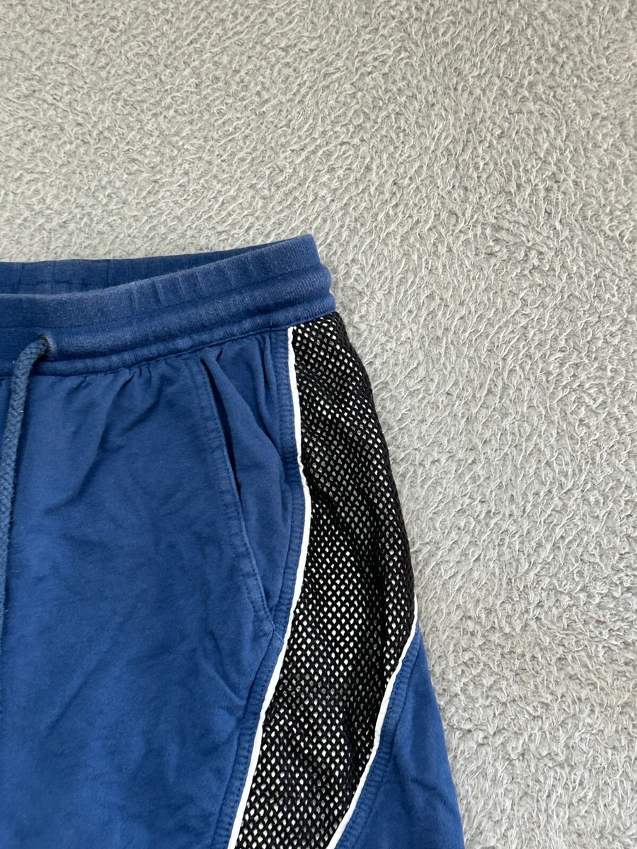 【U LAN】side zipper pig shorts Nasty Pig Shorts Mens Small Blue Black Fleece Sweatshorts