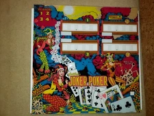 Gottlieb JOKER POKER (Electro-Mechanical Version) Original Pinball Backglass