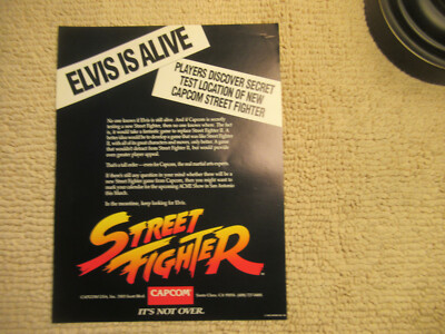 odd size 11- 8 3/8'' street fighter capcom ARCADE VIDEO GAME FLYER  