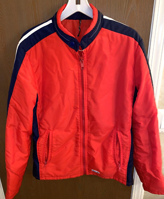 Luhta Ski Jacket Red Finland Nylsuisse Lightweight Striped Men's 50 MEDIUM