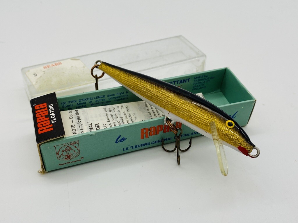 Rapala flottant vintage inutilisé 3-1/2 9 cm dans sa boîte d'origine