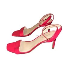 Nine West Pink Casual Open Toed Ankle Strap Casual Stiletto Heels Size 9.5