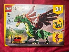 LEGO Creator 3 in 1 31161 Medieval Dragon Sea Serpent Phoenix USED 100% Complete